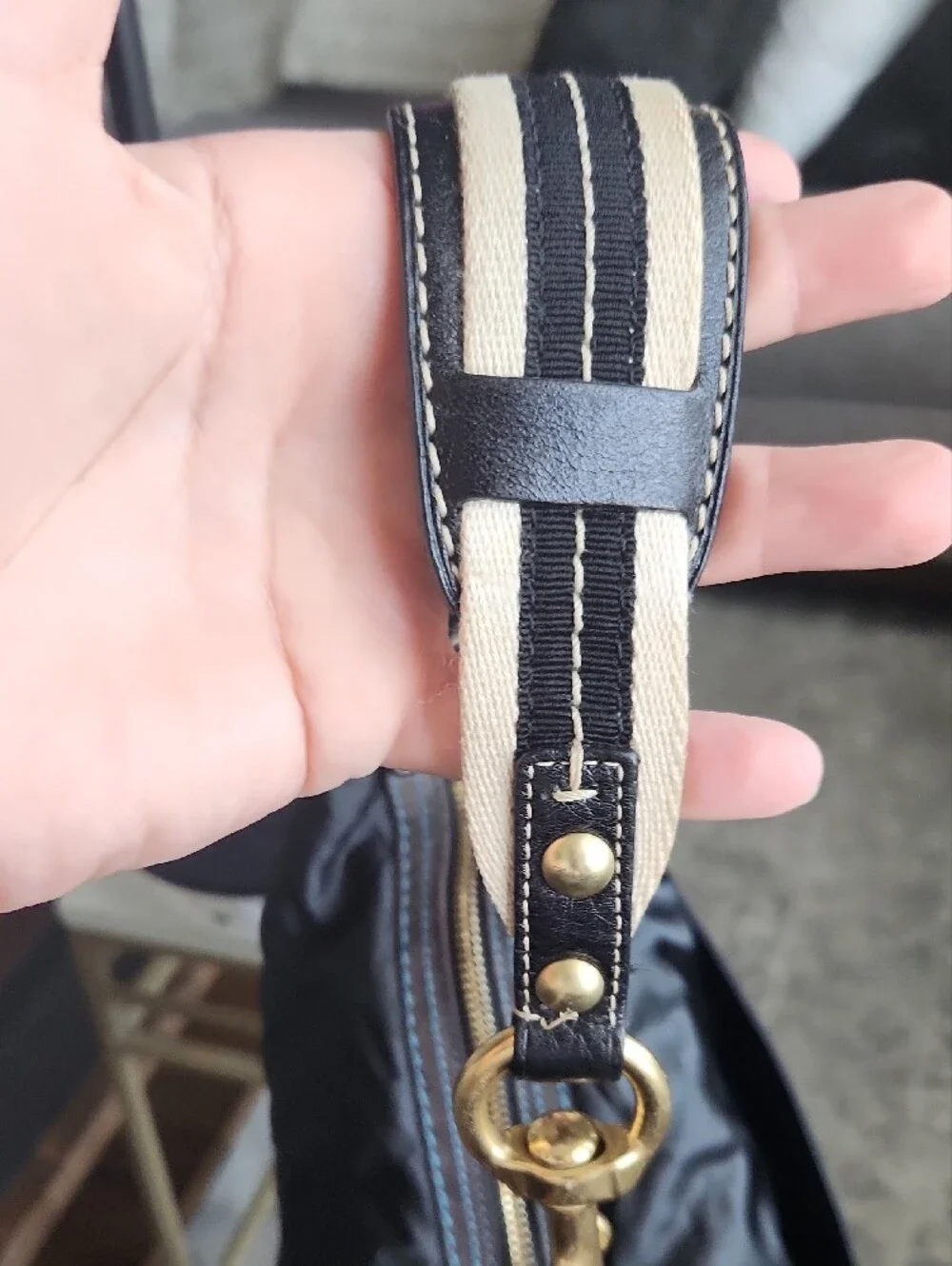 Coach Vintage Nylon Crescent Hobo Shoulder Bag